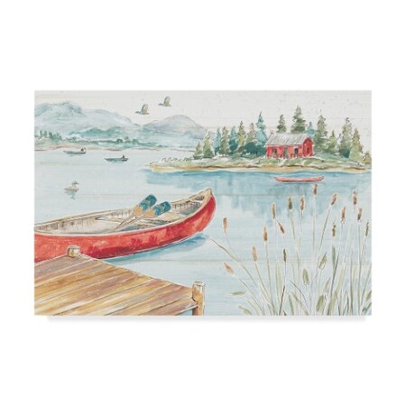 Trademark Fine Art Daphne Brissonnet 'Lake Moments I' Canvas Art, 30x47 WAP04611-C3047GG